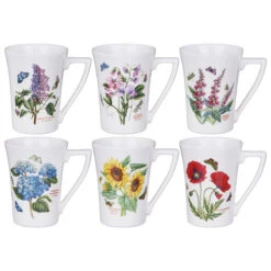 Botanic Garden Set Of 6 Mandarin Shape Mugs
