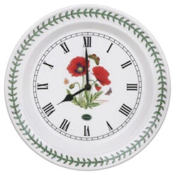 Botanic Garden Poppy Wall Clock