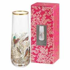 Sara Miller Chelsea Gold Single Stem 16cm Glass Vase