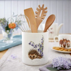 Wrendale Love And Hedgehugs Utensil Jar -Home Furnishings Store portmeirion wn4388 xl wrendale love and hedgehugs utensil jar lifestyle 2 1
