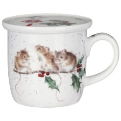 Wrendale ‘Winter Mice’ Christmas Mouse Mug And Coaster Set -Home Furnishings Store portmeirion wnmz3943 xg wrendale winter mice mug and coaster set 6