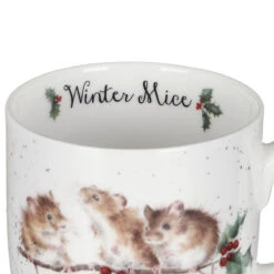 Wrendale ‘Winter Mice’ Christmas Mouse Mug And Coaster Set -Home Furnishings Store portmeirion wnmz3943 xg wrendale winter mice mug and coaster set 7