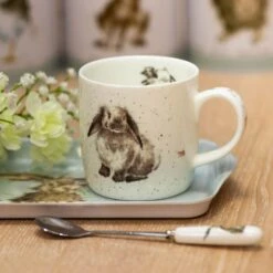 Wrendale Rosie Rabbit Fine Bone China Mug -Home Furnishings Store portmeirion wrendale mmls5629 rosie rabbit mug lifestyle