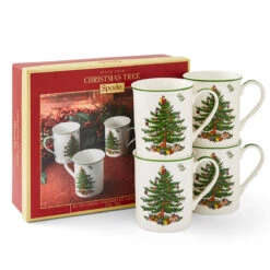 Spode Christmas Tree Set Of 4 Mugs 18 Spode Christmas Tree Set Of 4 Mugs -Home Furnishings Store portmeirion xt8581 xg spode christmas set of four mugs 6