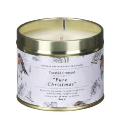 Toasted Crumpet ‘Pure Christmas’ Robin & Eucalyptus Christmas Tin Candle