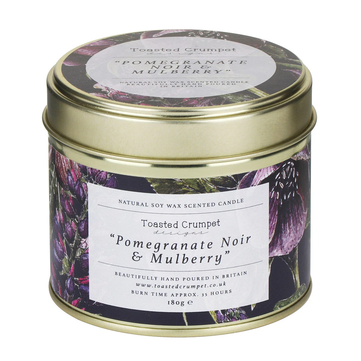 Toasted Crumpet Pomegranate Noir & Mulberry Tin Candle 3 Toasted Crumpet Pomegranate Noir & Mulberry Tin Candle