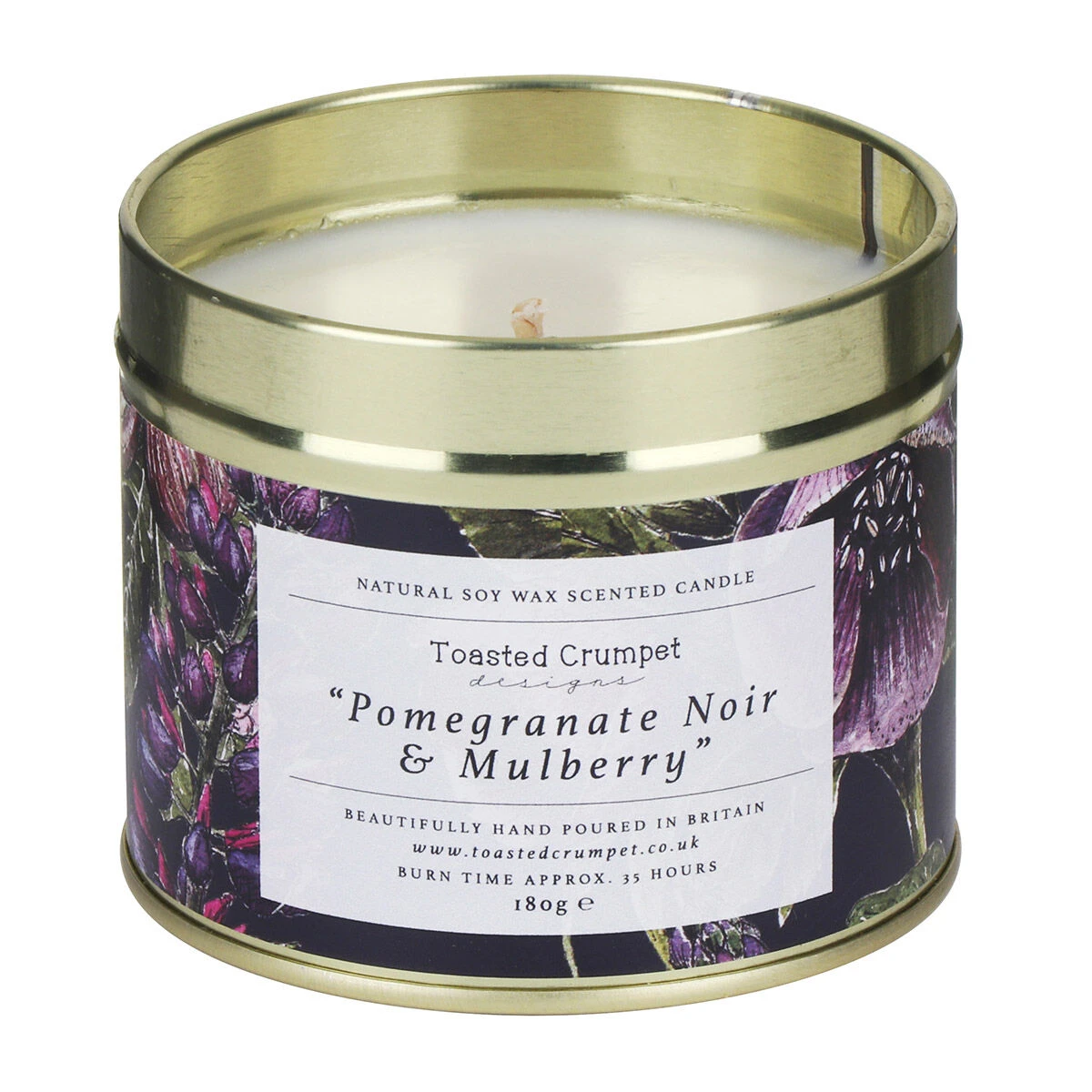 Toasted Crumpet Pomegranate Noir & Mulberry Tin Candle 4 Toasted Crumpet Pomegranate Noir & Mulberry Tin Candle - Image 2