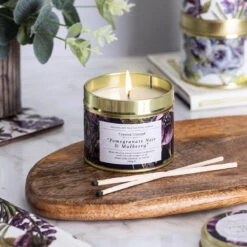Toasted Crumpet Pomegranate Noir & Mulberry Tin Candle 7 Toasted Crumpet Pomegranate Noir & Mulberry Tin Candle -Home Furnishings Store tc54 toasted crumpet pomegranate noir mulberry tin candle lifestyle1