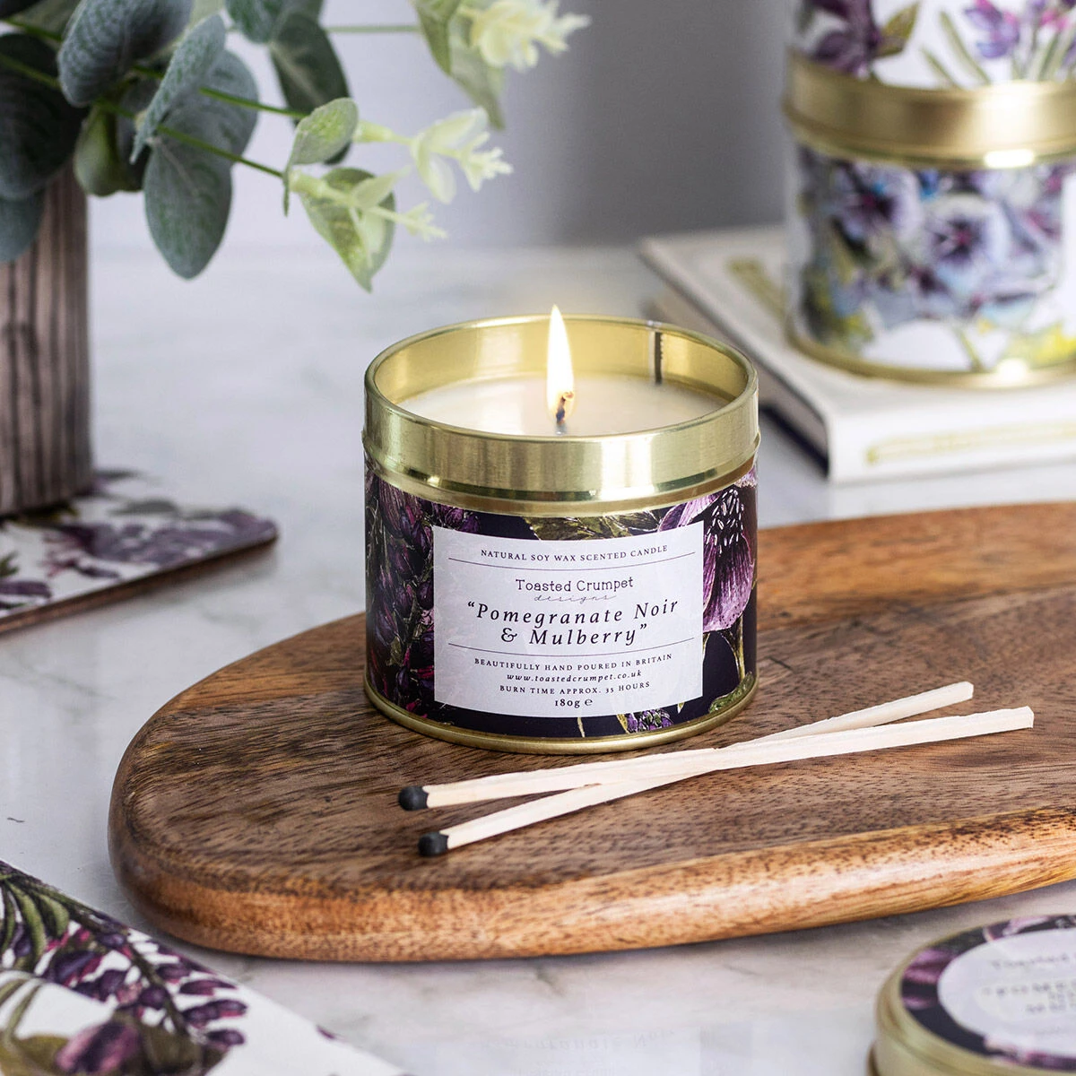 Toasted Crumpet Pomegranate Noir & Mulberry Tin Candle 5 Toasted Crumpet Pomegranate Noir & Mulberry Tin Candle - Image 3
