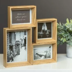 Temptation Deep Edge Beech Collage Frame With Four Displays