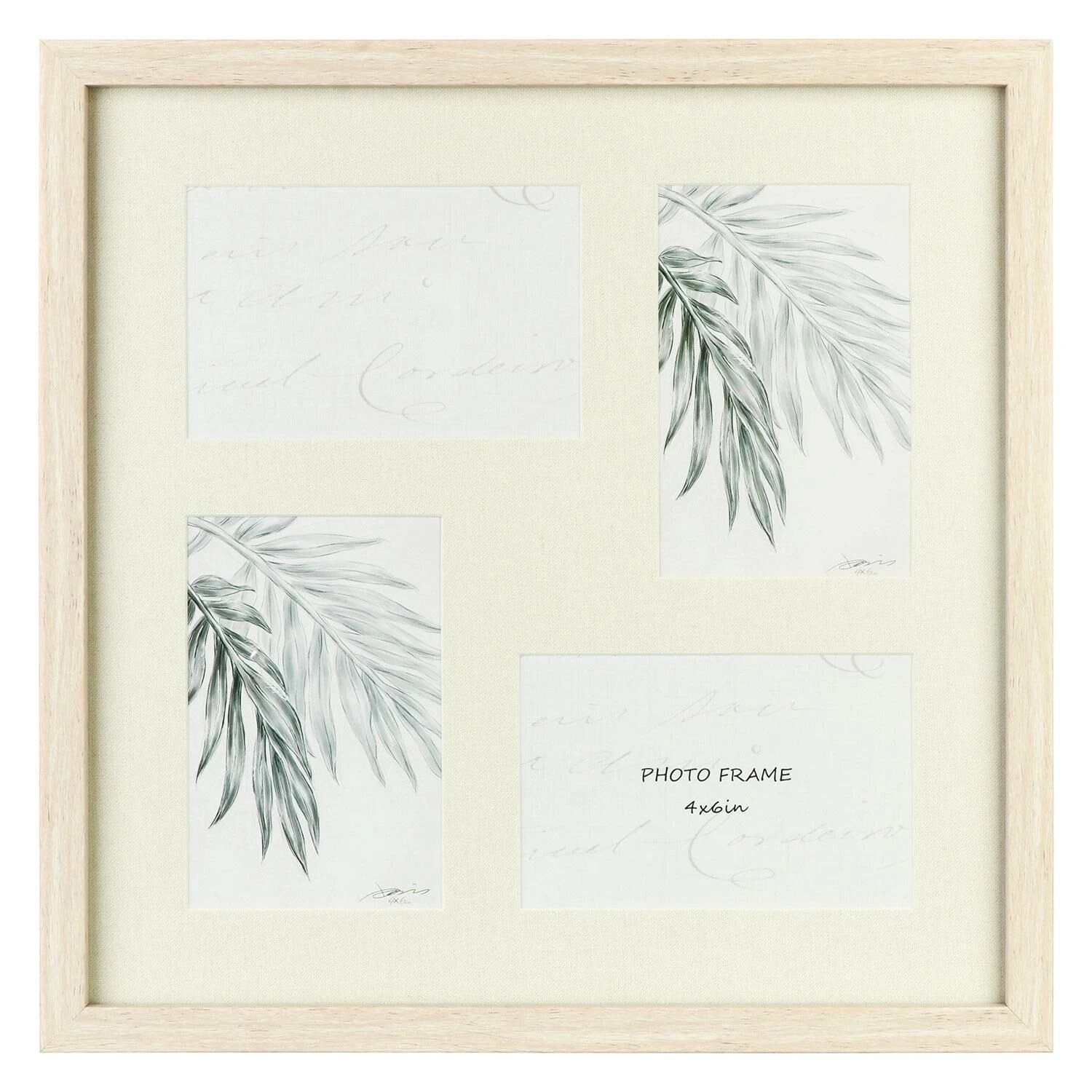 Temptation Light Wood Four Photo Collage Frame 4x6 4 Temptation Light Wood Four Photo Collage Frame 4x6 - Image 2