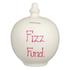 Temptation ‘Fizz Fund’ Pink On Cream Money Pot