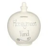 Temptation ‘Honeymoon Fund’ Silver On Cream Money Pot -Home Furnishings Store temptation money pots small silver honeymoon fund