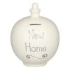 Temptation ‘New Home’ Silver On Cream Money Pot -Home Furnishings Store temptation money pots small silver new home 1