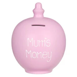 Temptation 'Mum's Money’ White On Pink Money Pot