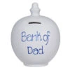 Temptation ‘Bank Of Dad’ Blue On Grey Money Pot -Home Furnishings Store temptation tg 025 bank of dad blue on grey money pot m