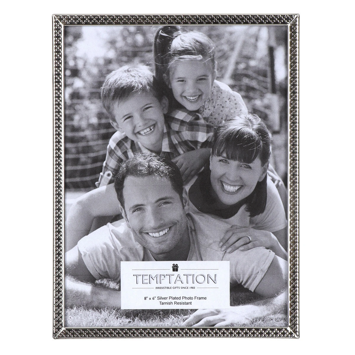 Temptation Silver-Plated Narrow Edge Bobble Photo Frame 6x8 5 Temptation Silver-Plated Narrow Edge Bobble Photo Frame 6x8 - Image 3