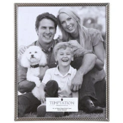 Temptation Silver-Plated Narrow Edge Bobble Photo Frame 8x10 -Home Furnishings Store temptation tg15021 silver plated narrow edge bobble 8x10 photo frame copy