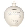 Temptation 'Wedding Fund' Silver On Cream Money Pot 2 Temptation 'Wedding Fund' Silver On Cream Money Pot -Home Furnishings Store tg 002 wedding fund silver on cream money pot wed day m