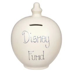 Temptation ‘Disney Fund’ Silver On Cream Money Pot