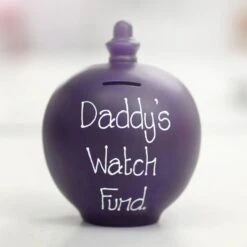 Temptation Personalisable Purple Money Pot -Home Furnishings Store tg 204 temptation money pot small plain purple 4