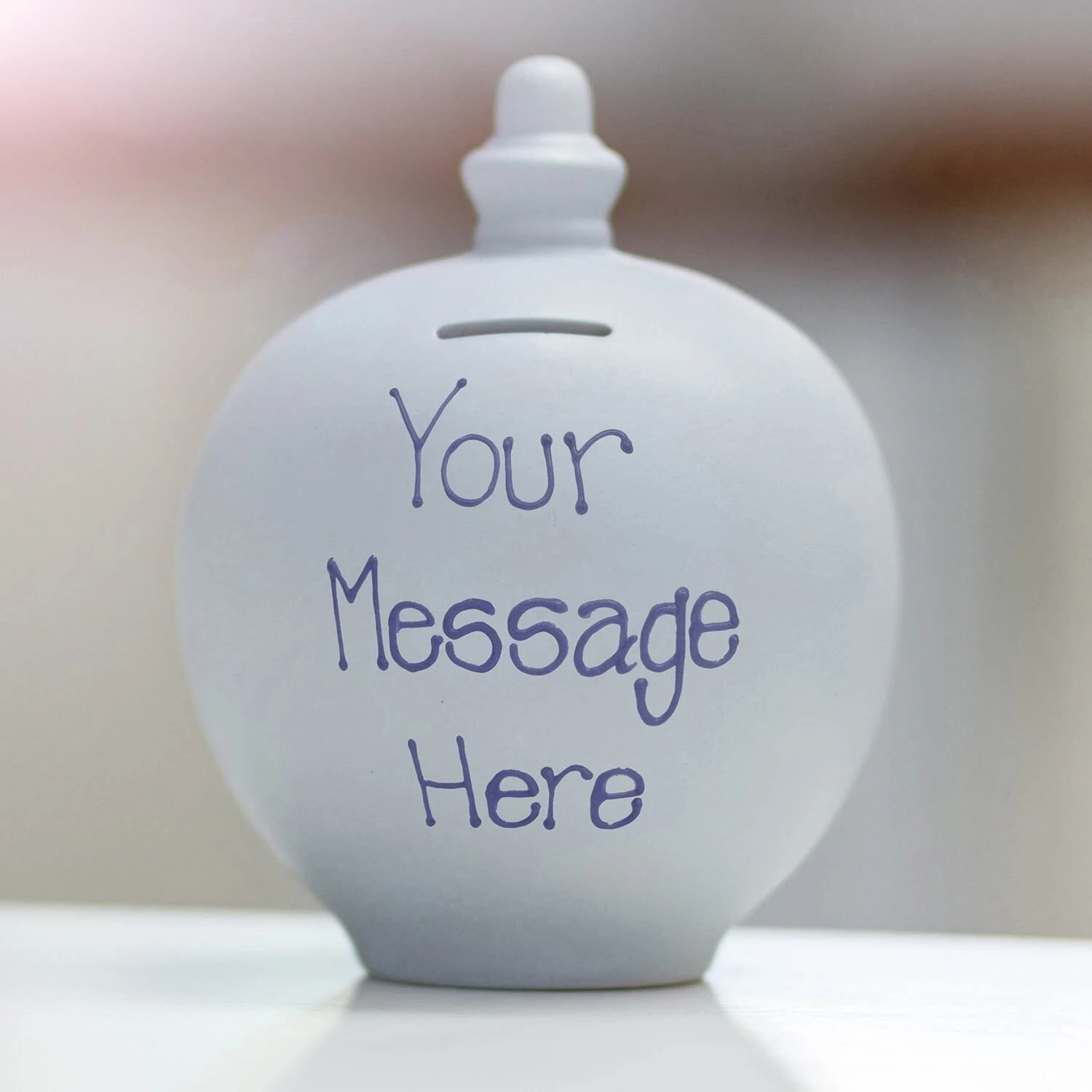 Temptation Personalisable Light Grey Money Pot 3 Temptation Personalisable Light Grey Money Pot