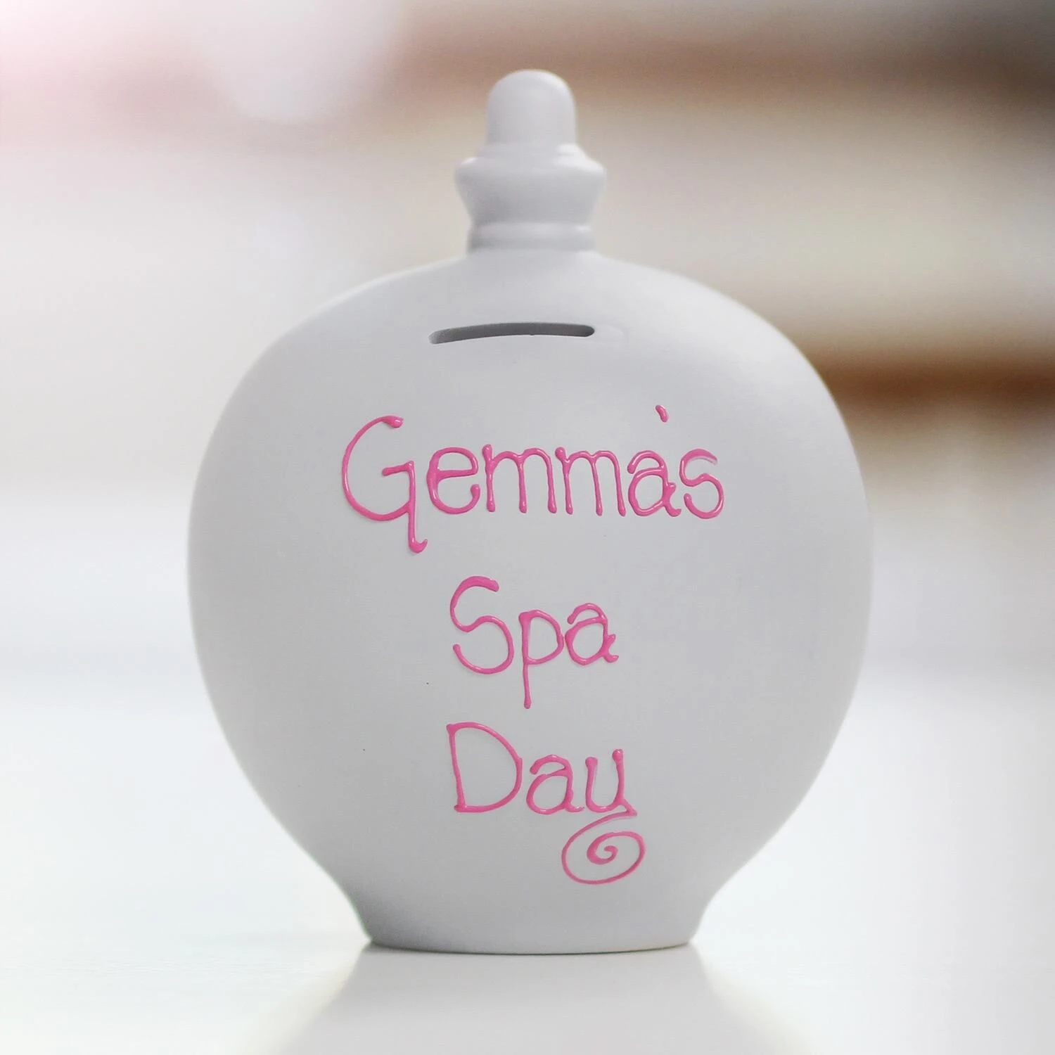 Temptation Personalisable Light Grey Money Pot 6 Temptation Personalisable Light Grey Money Pot - Image 4