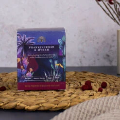 The English Soap Company Frankincense & Myrrh Soy Wax Candle -Home Furnishings Store the english soap company lmc1012 frankincense myrrh candle lifestyle 2