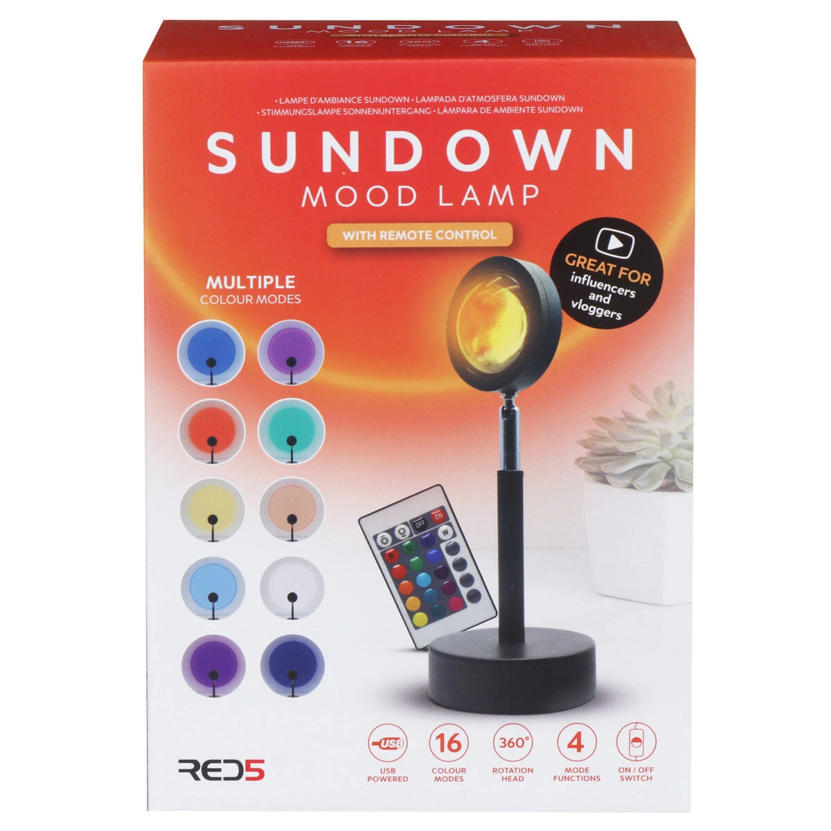 The Source Red5 Sundown Projection Mood Light 5 The Source Red5 Sundown Projection Mood Light - Image 3