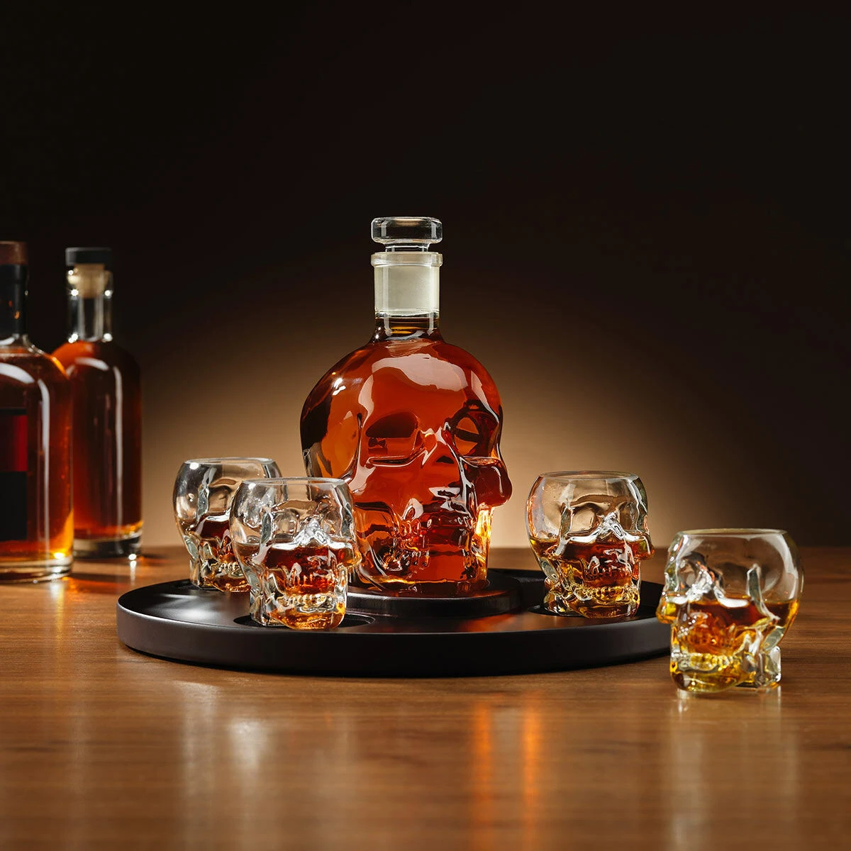 The Source Ingenious Skull Decanter Set 3 The Source Ingenious Skull Decanter Set