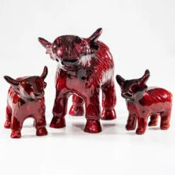 Tilnar Art Aluminark Brushed Red Extra Large Highland Cow -Home Furnishings Store tilnar art aluminark brushed red highland cow group