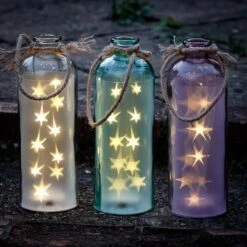 Transomnia Giant LED Stars In A Clear Bottle -Home Furnishings Store transomnia star002 giant led stars in clear bottle 03
