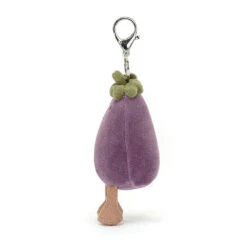 Jellycat Vivacious Aubergine Bag Charm -Home Furnishings Store vv4abc jellycat vivacious vegetable aubergine bag charm 2