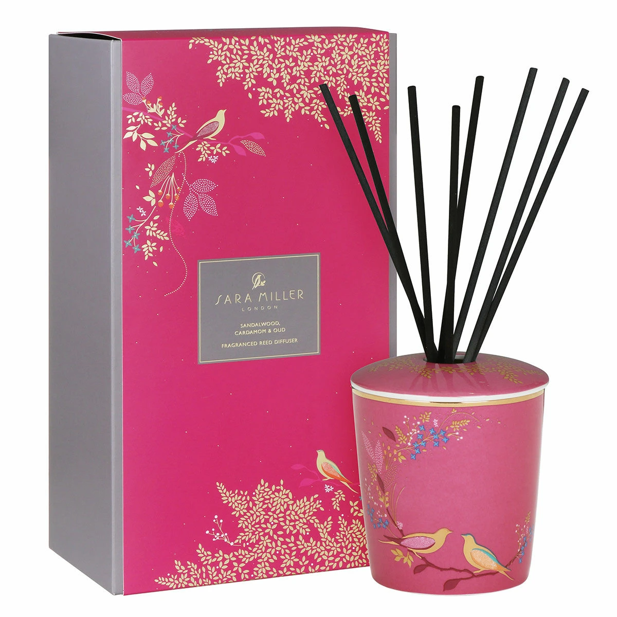 Sara Miller Chelsea Pink Sandalwood, Cardamom And Oud 200ml Reed Diffuser 3 Sara Miller Chelsea Pink Sandalwood, Cardamom And Oud 200ml Reed Diffuser