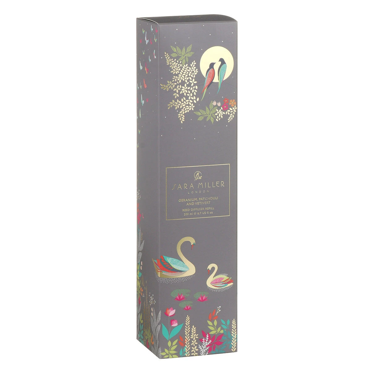 Sara Miller Chelsea Grey Geranium, Patchouli And Vetivert 200ml Reed Diffuser Refill 4 Sara Miller Chelsea Grey Geranium, Patchouli And Vetivert 200ml Reed Diffuser Refill - Image 2