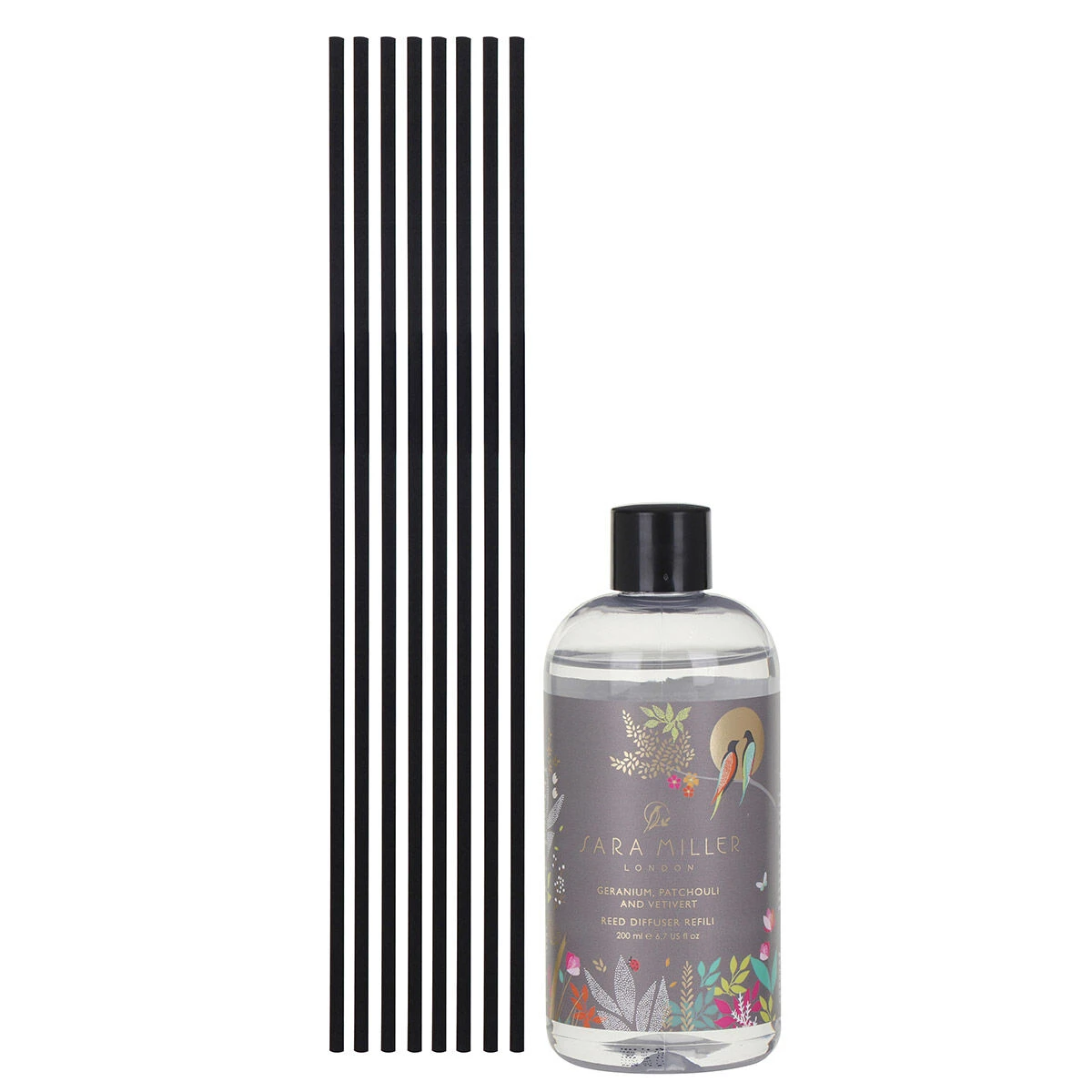 Sara Miller Chelsea Grey Geranium, Patchouli And Vetivert 200ml Reed Diffuser Refill 6 Sara Miller Chelsea Grey Geranium, Patchouli And Vetivert 200ml Reed Diffuser Refill - Image 4