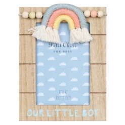 Widdop & Co ‘Little Boy’ Macrame Rainbow 4x6 Photo Frame