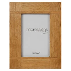 Widdop & Co Cross Oak Finish Wooden 6 X 4 Photo Frame
