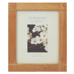 Widdop & Co Cross Oak Finish Wooden 10 X 8 Photo Frame