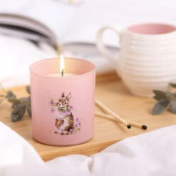 Wrendale ‘Head Over Heels’ Rabbit Hedgerow Candle -Home Furnishings Store wr2001 wrendale head over heels rabbit hedgerow candle lifestyle 01