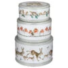 Wrendale Christmas Set Of 3 Nesting Cake Tins -Home Furnishings Store wrendale ctn003 christmas set of three nesting cake tins 1