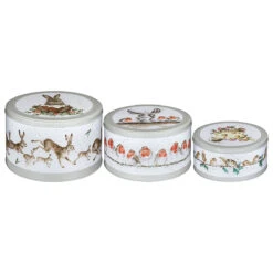 Wrendale Christmas Set Of 3 Nesting Cake Tins -Home Furnishings Store wrendale ctn003 christmas set of three nesting cake tins 3