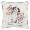 Wrendale ‘Blooming With Love’ Dog Square Cushion -Home Furnishings Store wrendale designs cu029 blooming with love dog square cushion 1