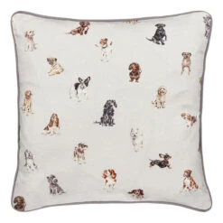 Wrendale ‘Blooming With Love’ Dog Square Cushion -Home Furnishings Store wrendale designs cu029 blooming with love dog square cushion 2