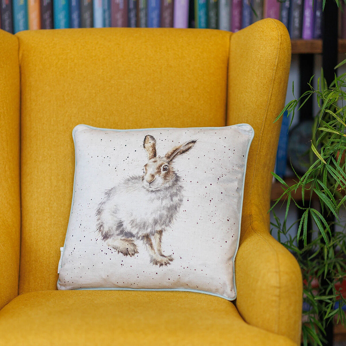 Wrendale ‘Winter Hare’ Square Cushion 4 Wrendale ‘Winter Hare’ Square Cushion - Image 2