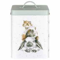 Wrendale Guinea Pig/Rabbit Treat Tin -Home Furnishings Store wrendale designs pettn003 square guinea pig and rabbit treat tin 1 3
