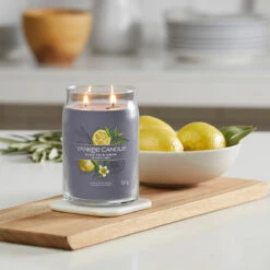 Yankee Candle Black Tea & Lemon Signature Large Jar Candle -Home Furnishings Store yankee candle 1629978e black tea lemon signature large jar candle lifestyle 1