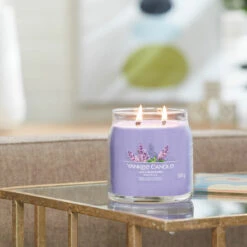 Yankee Candle Lilac Blossoms Signature Medium Jar Candle -Home Furnishings Store yankee candle 1629997e lilac blossoms signature medium jar candle lifestyle 1
