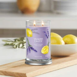 Yankee Candle Lemon Lavender Signature Large Tumbler Candle 9 Yankee Candle Lemon Lavender Signature Large Tumbler Candle -Home Furnishings Store yankee candle 1630038e lemon lavender signature large tumbler candle lifestyle 2