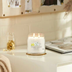 Yankee Candle Midnight Jasmine Signature Medium Jar Candle -Home Furnishings Store yankee candle 1630666e midnight jasmine signature medium jar candle lifestyle 1